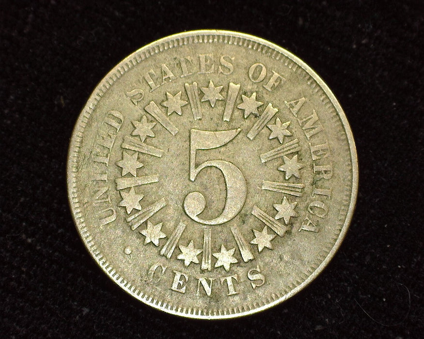 Us Coin With Rays 1866 Rays Shield Nickel VG - US Coin — Huntington Stamp & Coin Shop