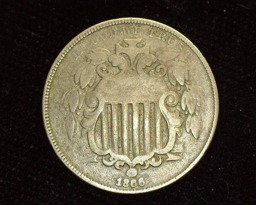 Us Coin With Rays 1866 Rays Shield Nickel VG - US Coin — Huntington Stamp & Coin Shop