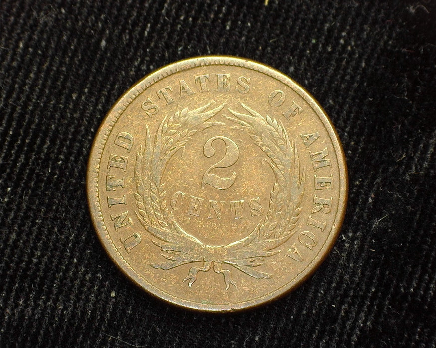 1866 Two Cent Piece VG - US Coin