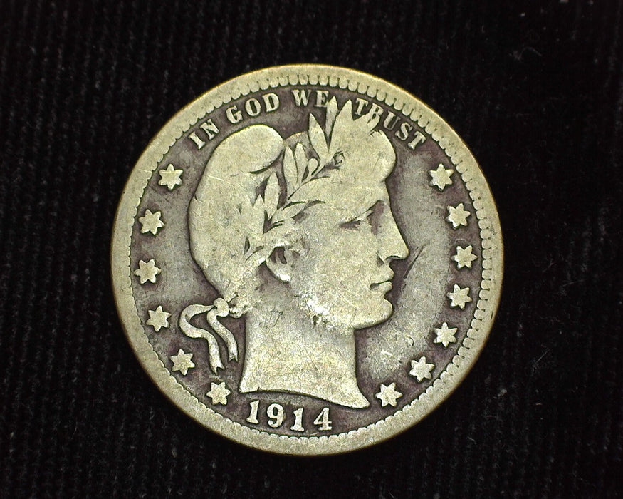 1914 S Barber Quarter VG - US Coin