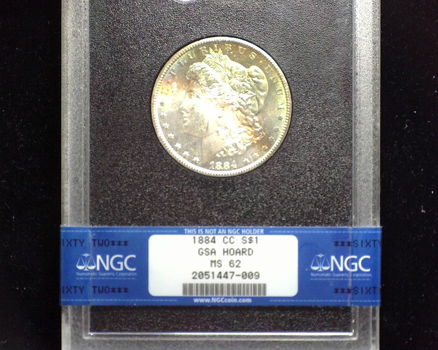 1884 CC GSA Hoard Morgan Dollar NGC MS 62 - US Coin