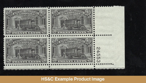 #E19 1951 20 Cents Post Office Truck Mnh Special Delivery Plate Block Us Stamps F/Vf Pb Generic