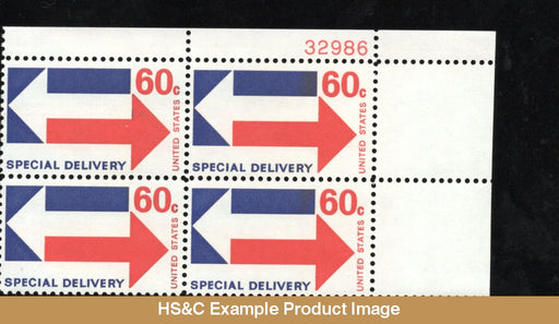 #E23 1971 60 Cents Arrows Mnh Special Delivery Plate Block Us Stamps F/Vf Pb Generic