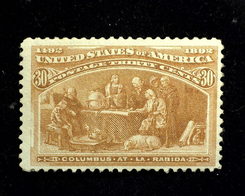 #239 Mint 30 Cent Columbian VF Regummed US Stamp