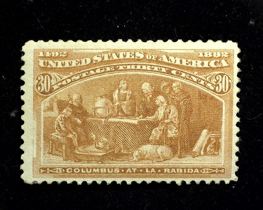 #239 Mint 30 Cent Columbian VF Regummed US Stamp