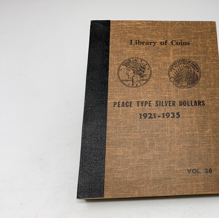 Library of Coins Vol 26 Peace Silver Dollars Coin Album-Used