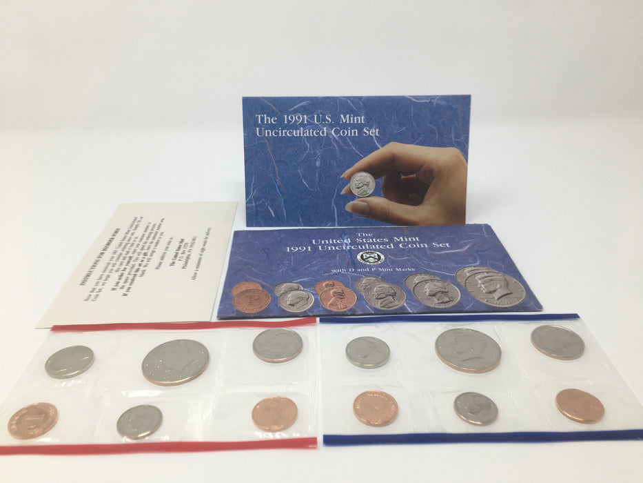 1991 P & D US Mint Uncirculated Coin Set