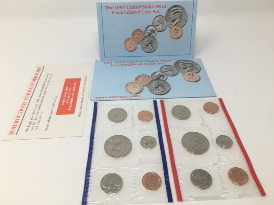 1994 US with P and D Mint Marks Uncirculated Coin Set