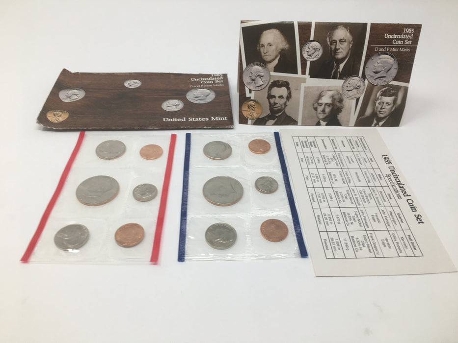 1985 P & D US Mint Uncirculated Coin Set