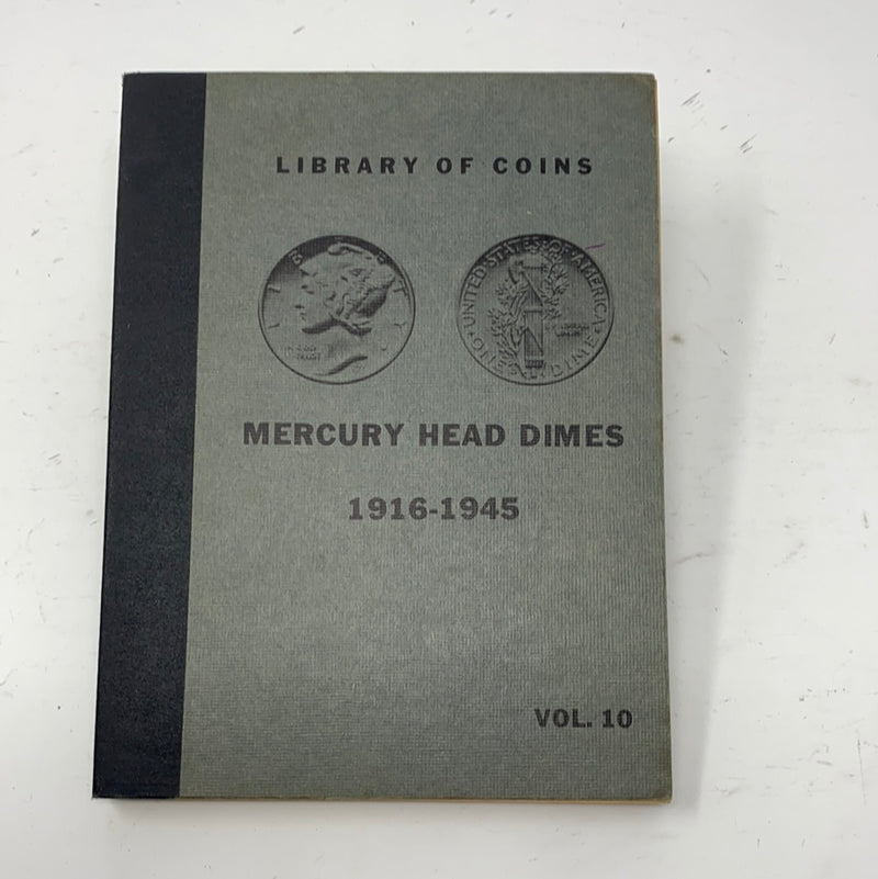 Library of Coins Vol 10 Mercury Head Dimes Coin Album-Used