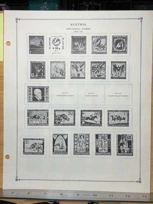 1914-1969 Austria Semi-Postal Stamps 9pgs Lot SF000002