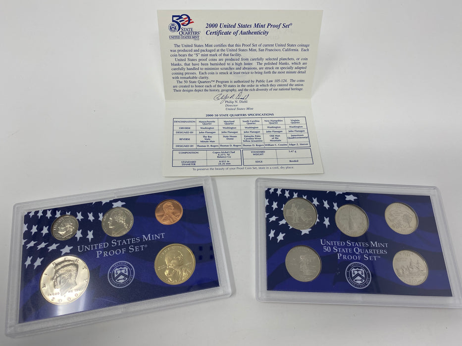 2000 S US Mint Proof Set (No Box)