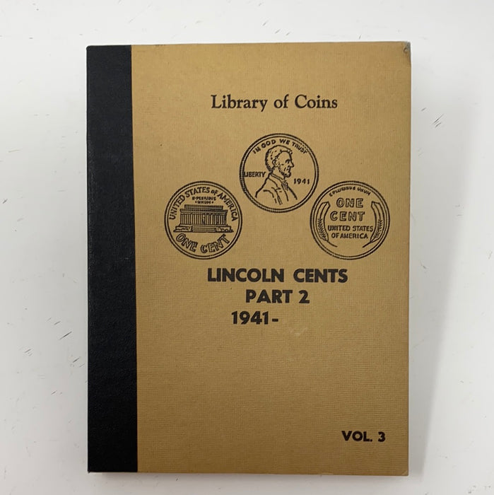 Library of Coins Vol 3 Lincoln Cents Part 2 Coin Album-Used