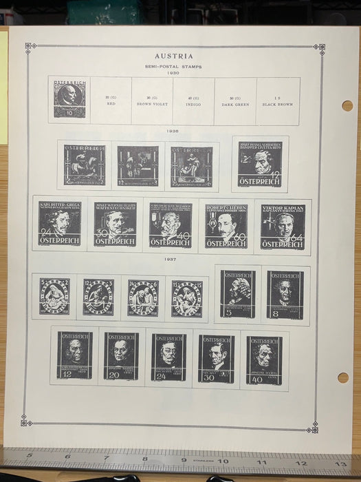 1914-1969 Austria Semi-Postal Stamps 9pgs Lot SF000002