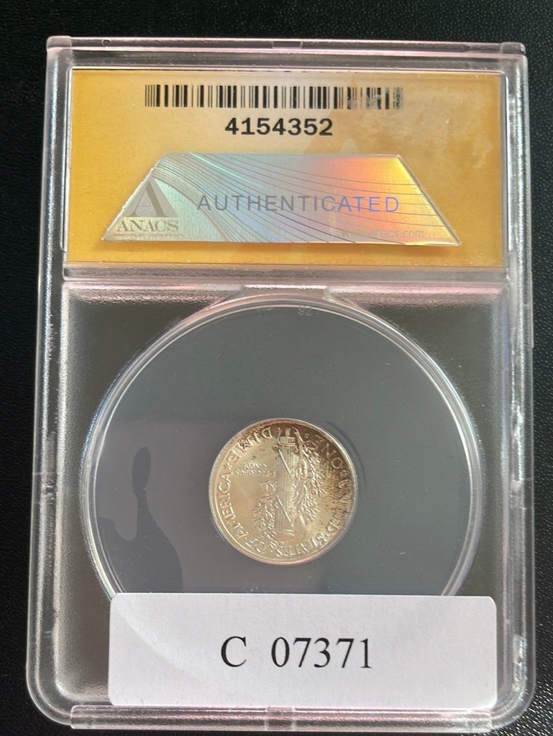 1938 S Mercury Dime ANACS MS 64 FSB - US Coin