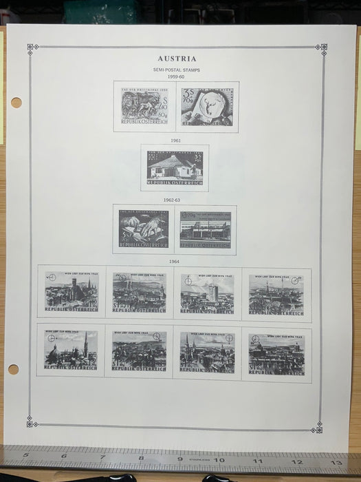 1914-1969 Austria Semi-Postal Stamps 9pgs Lot SF000002