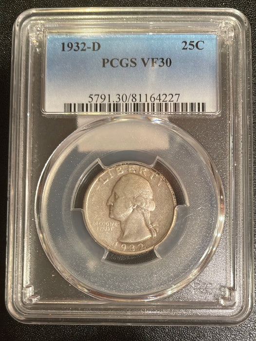 1932 D Washington Quarter PCGS VF 30 - US Coin