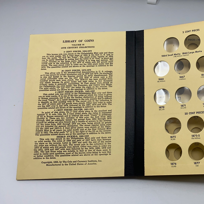 Library of Coins Vol 35 19th Century Collections Coin Album-Used