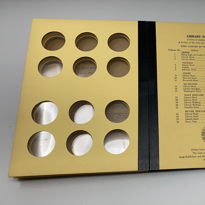 Library of Coins Vol 17 Barber Half Dollars Part 1 Coin Album-Used