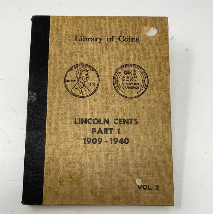 Library of Coins Vol 2 Lincoln Cents Part 1 Coin Album-Used