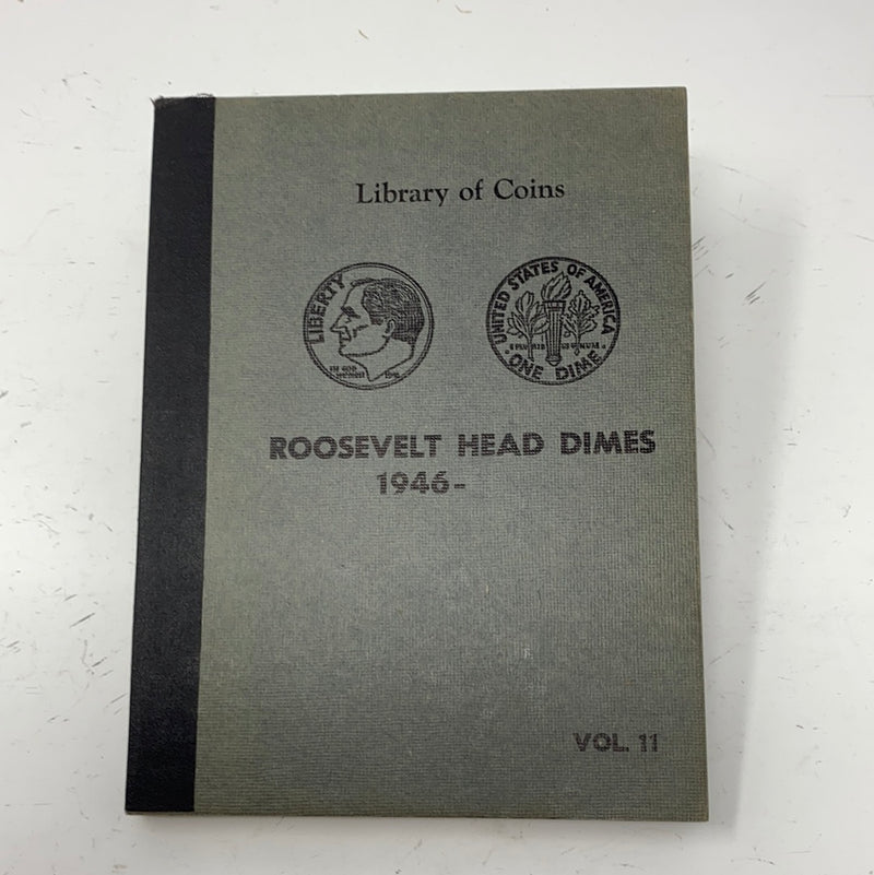 Library of Coins Vol 11 Roosevelt Head Dimes Coin Album-Used