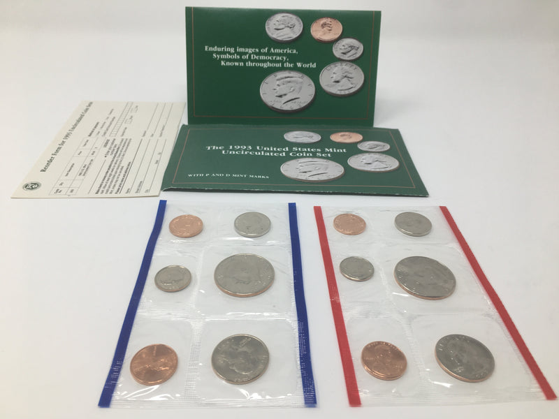 1993 P & D US Mint Uncirculated Coin Set