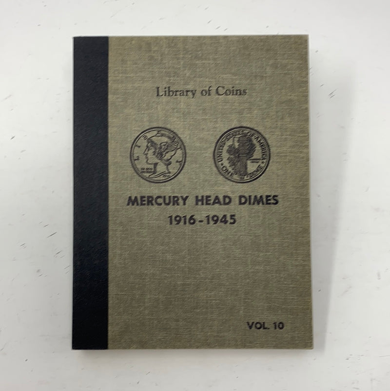 Library of Coins Vol 10 Mercury Head Dimes Coin Album-Used