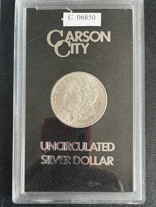 1880 CC Morgan Silver Dollar GSA Brilliant Uncirculated - US Coin
