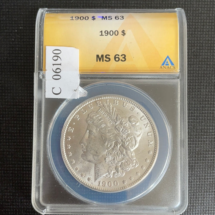 1900 Morgan Silver Dollar ANACS MS-63 - US Coin