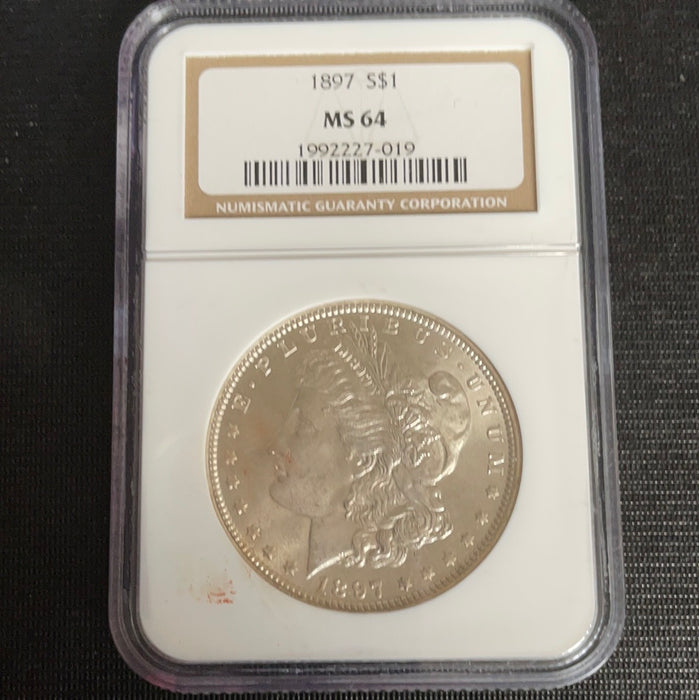 1897 Morgan Silver Dollar NGCS MS-64 - US Coin