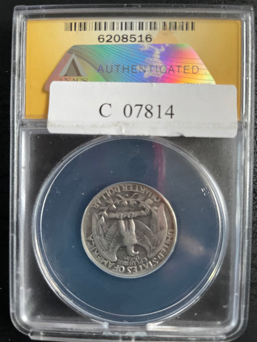 1932 D Washington Quarter ANACS F 12 Cleaned - US Coin