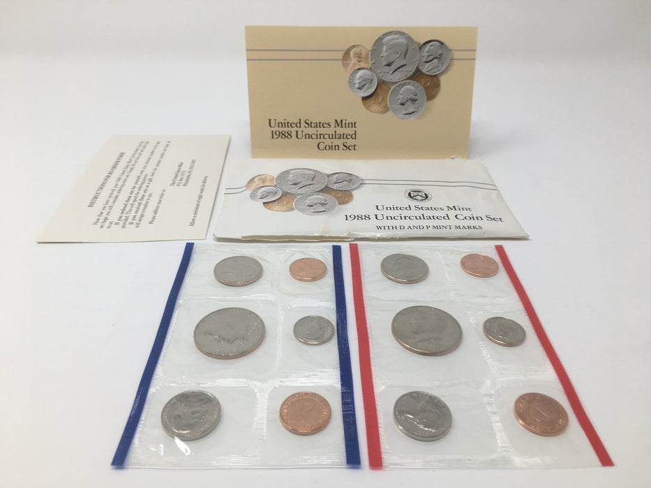 1988 P & D US Mint Uncirculated Coin Set