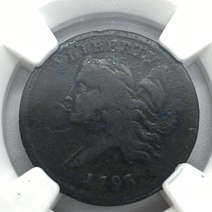 1793 Liberty Cap, Facing Left Half Cent NGC Environmental damage which is porosity to surface. - US Coin