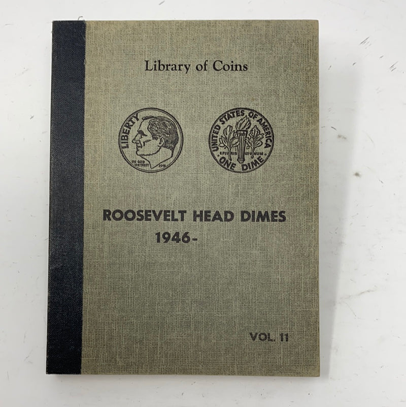 Library of Coins Vol 11 Roosevelt Head Dimes Coin Album-Used