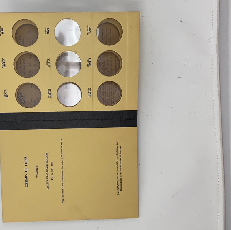 Library of Coins Vol 25 Morgan Silver Dollars Part 3 Coin Album-Used