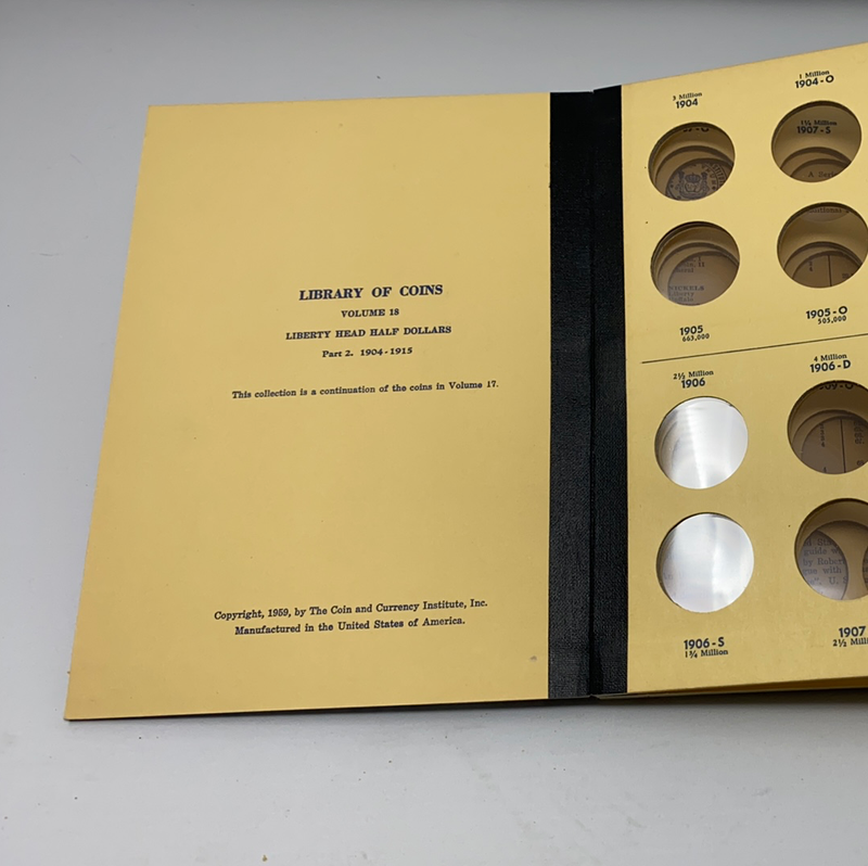 Library of Coins Vol 18 Barber Half Dollars Part 2 Coin Album-Used