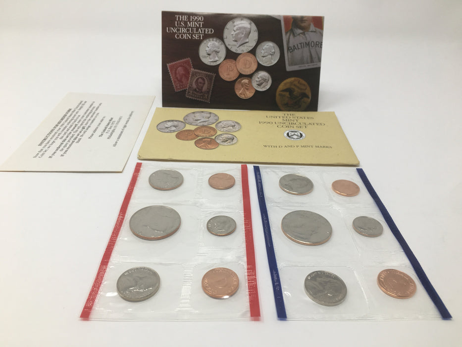 1990 P & D US Mint Uncirculated Coin Set