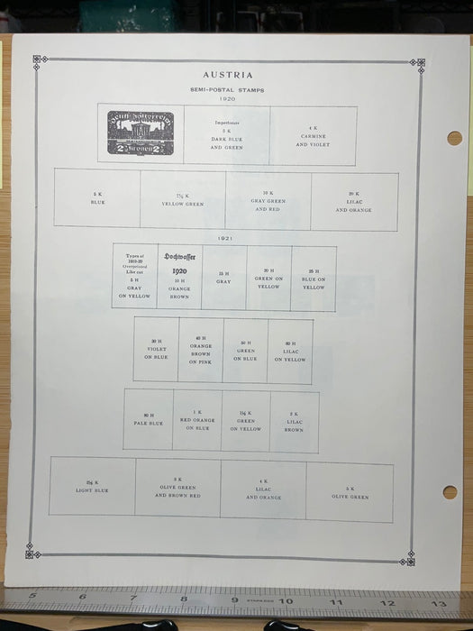 1914-1969 Austria Semi-Postal Stamps 9pgs Lot SF000002