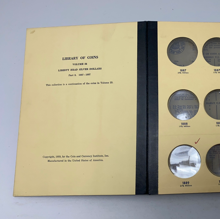 Library of Coins Vol 24 Morgan Silver Dollars Part 2 Coin Album-Used