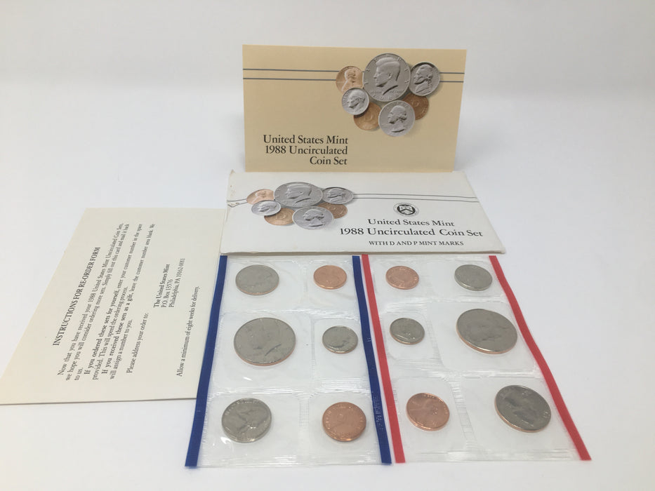1988 P & D US Mint Uncirculated Coin Set