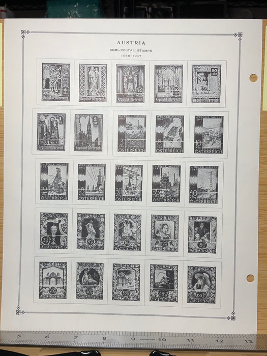 1914-1969 Austria Semi-Postal Stamps 9pgs Lot SF000002