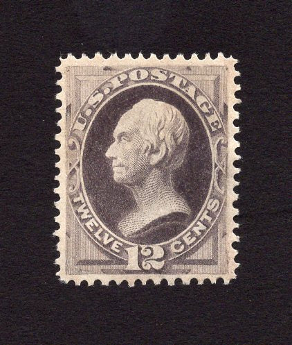 #162 Stamp 12¢ Blackish Violet Vf/Xf No Gum Rich Color US Stamp