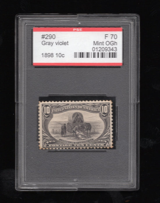 #290 Stamp F MLH OG PSE Slabbed Cert #01209343 US Stamp