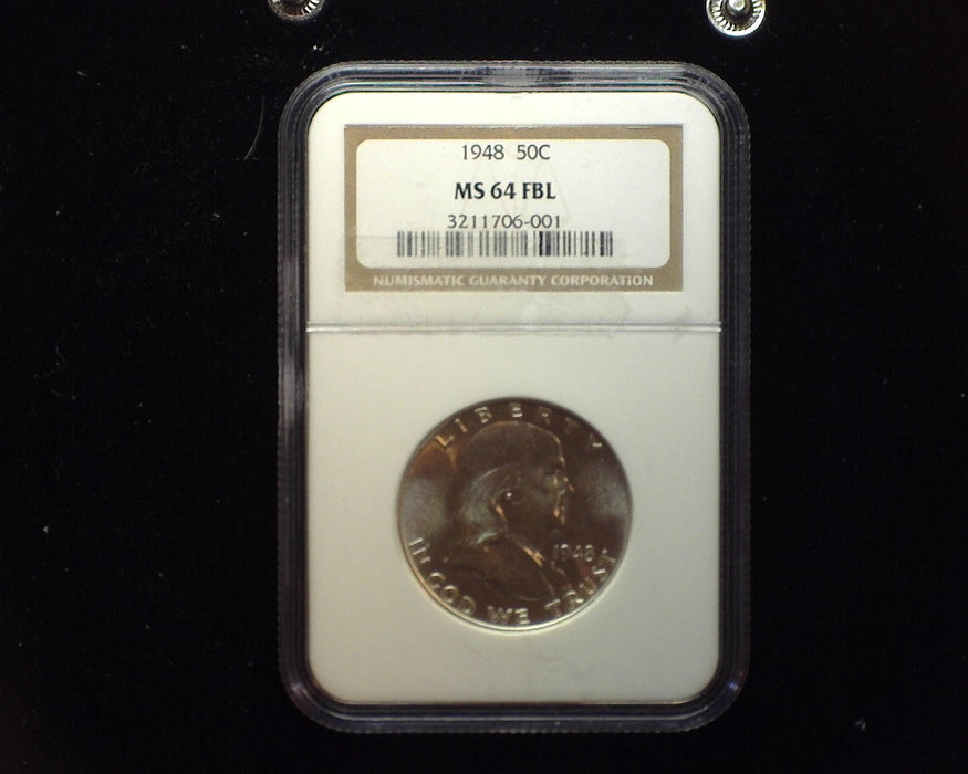 1948 Franklin Half Dollar NGC MS64 Full Bell Lines - US Coin
