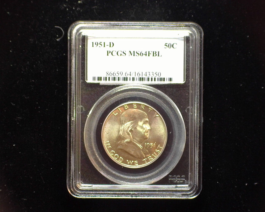 1951 D Franklin Half Dollar PCGS MS64 Full Bell Lines - US Coin