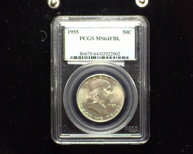 1955 Franklin Half Dollar PCGS MS64 Full Bell Lines - US Coin