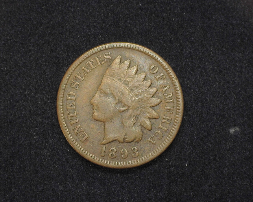 1893 Indian Head Penny/Cent VG/F - US Coin