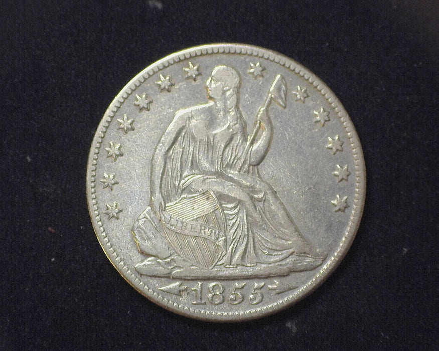 1855 O Liberty Seated Half Dollar XF Arrows - US Coin