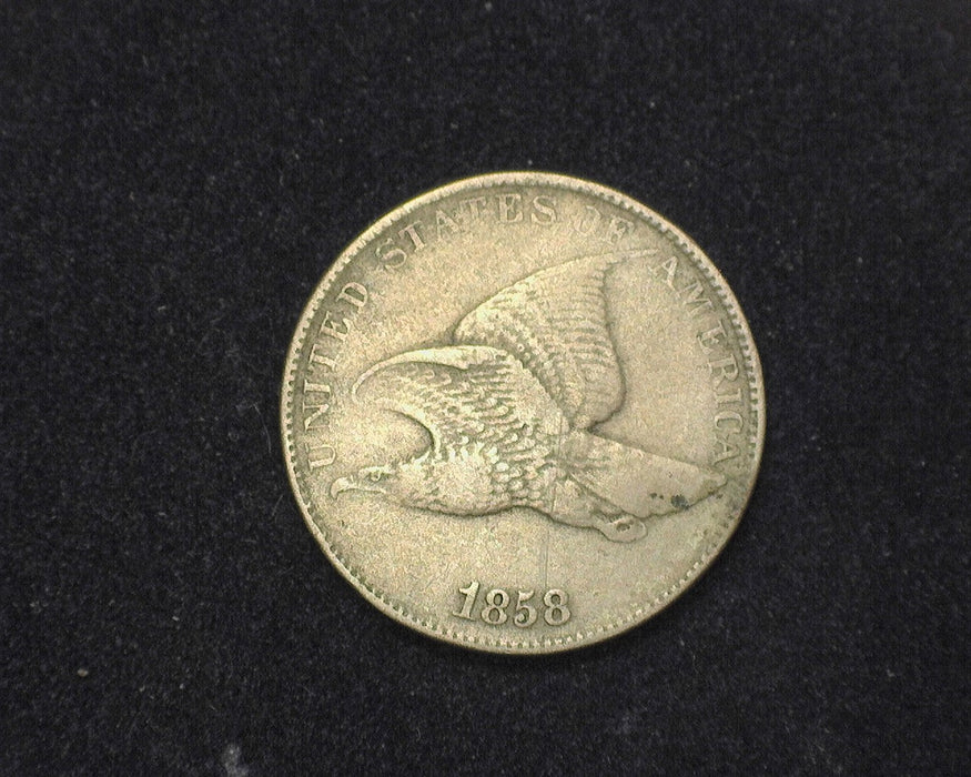 1858 Flying Eagle Penny/Cent F/VF Large letters
