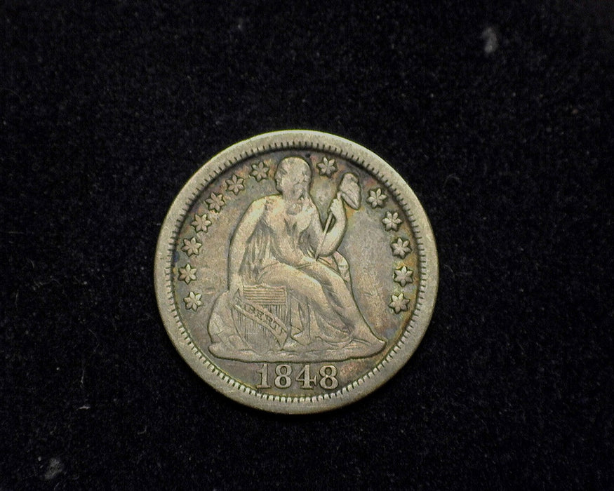 1848 Liberty Seated Dime VF - US Coin